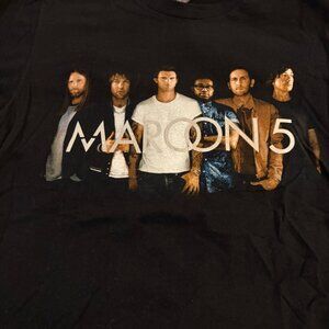 Maroon 5 2016 Tour Shirt Medium Black Official Concert Tee Double Sided Graphic